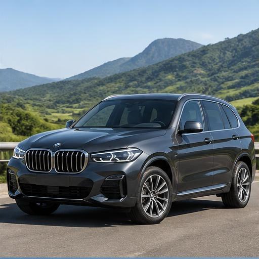 SUV em uma estrada nas montanhas